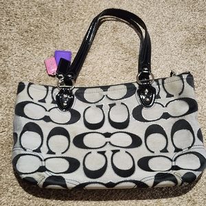 Coach Purse - black and white